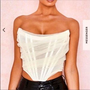 House of CB 'Melinda' Ivory Boned Corset